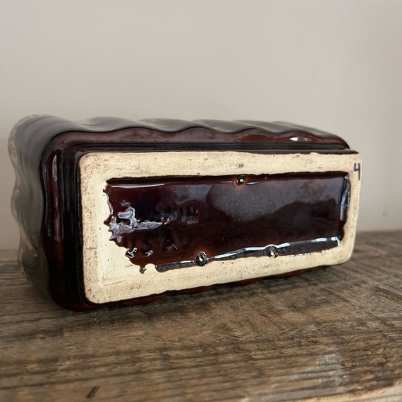 Vintage Ceramic Planter with Metal Stand - Picture 5 of 6